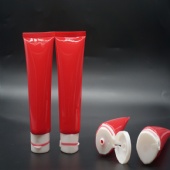 custom shape triangle shape cosmetic plastic tube packaging with triangle shape flip top cap