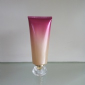 Color Degrade Plastic Cosmetic Container With Acrylic Cap
