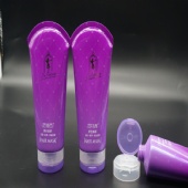 New Design Cosmetic PE Tube With Double Color Flip Top Cap
