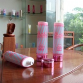 Pink Body Plastic Packaging Oval Tube