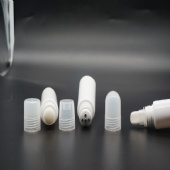 Luxury PE Cosmetic EXtruded White Tube With Roll On Ball &  Brush Applicator