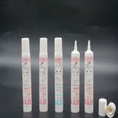 Empty Small Diameter Labeling Plastic Nozzle Tubes For Girls Cosmetics