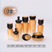 30ml-50ml Empty Clear Plastic Cosmetic Container Glass Jars With Aluminum Lid