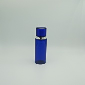 New product 120ml blue plastic empty cosmetic packaging airless lotion pump bottle