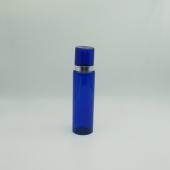 High quality 150ml blue plastic empty cosmetic packaging skin care airless pump bottle