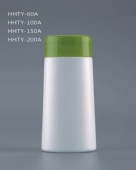 Empty Custom Made Cosmetic Packaging Bottles With Green Flip-top Cap